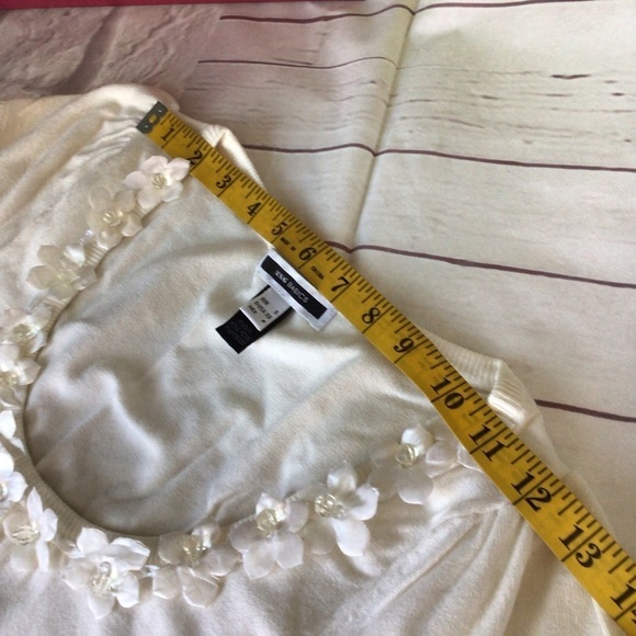 MNG Basic Short Sleeve Knitted Midi Off White Dress - Picture 8 of 10